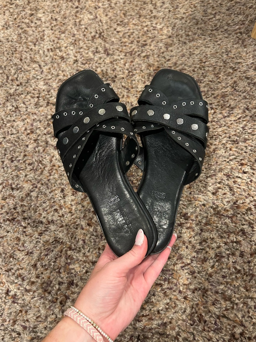 Black Leather Sandals